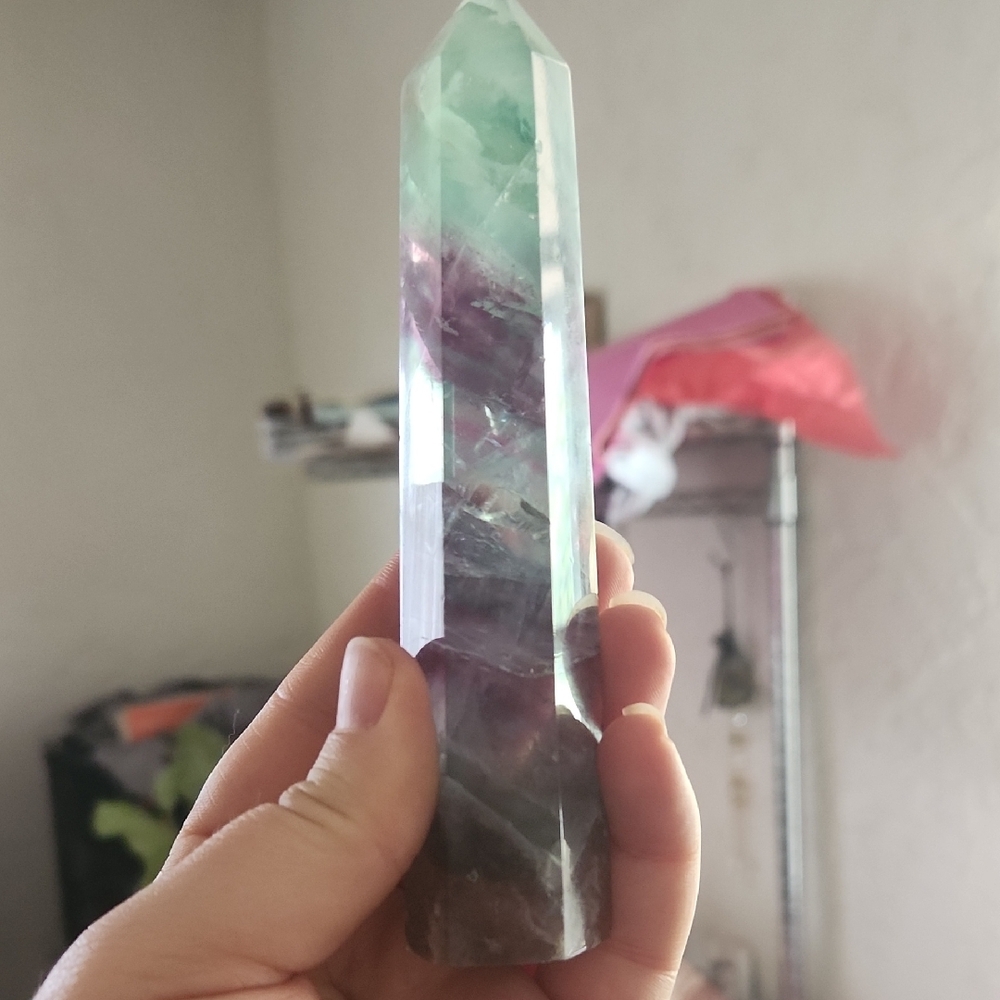 Rainbow fluorite Tower